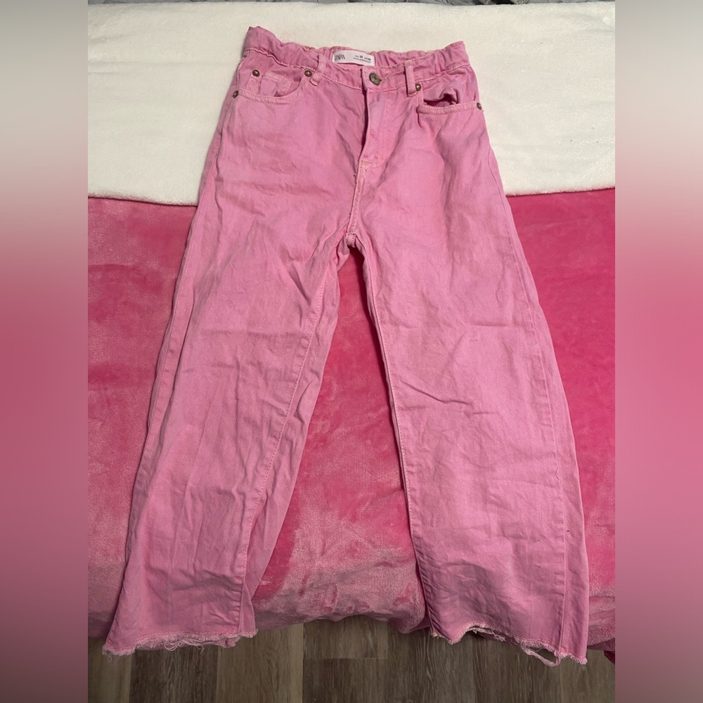 pink girls zara jeans
